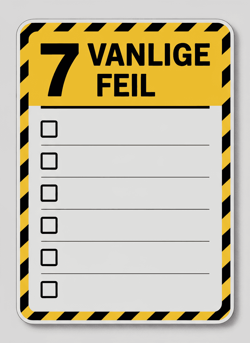 7 vanlige russemerch-feil - varningsskilt og sjekkliste